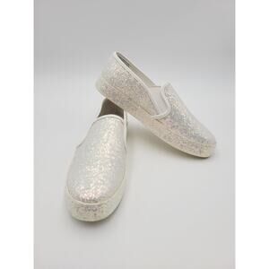 Gianni Bini Sneaker Slip On Sparkly Light White Size 9 M